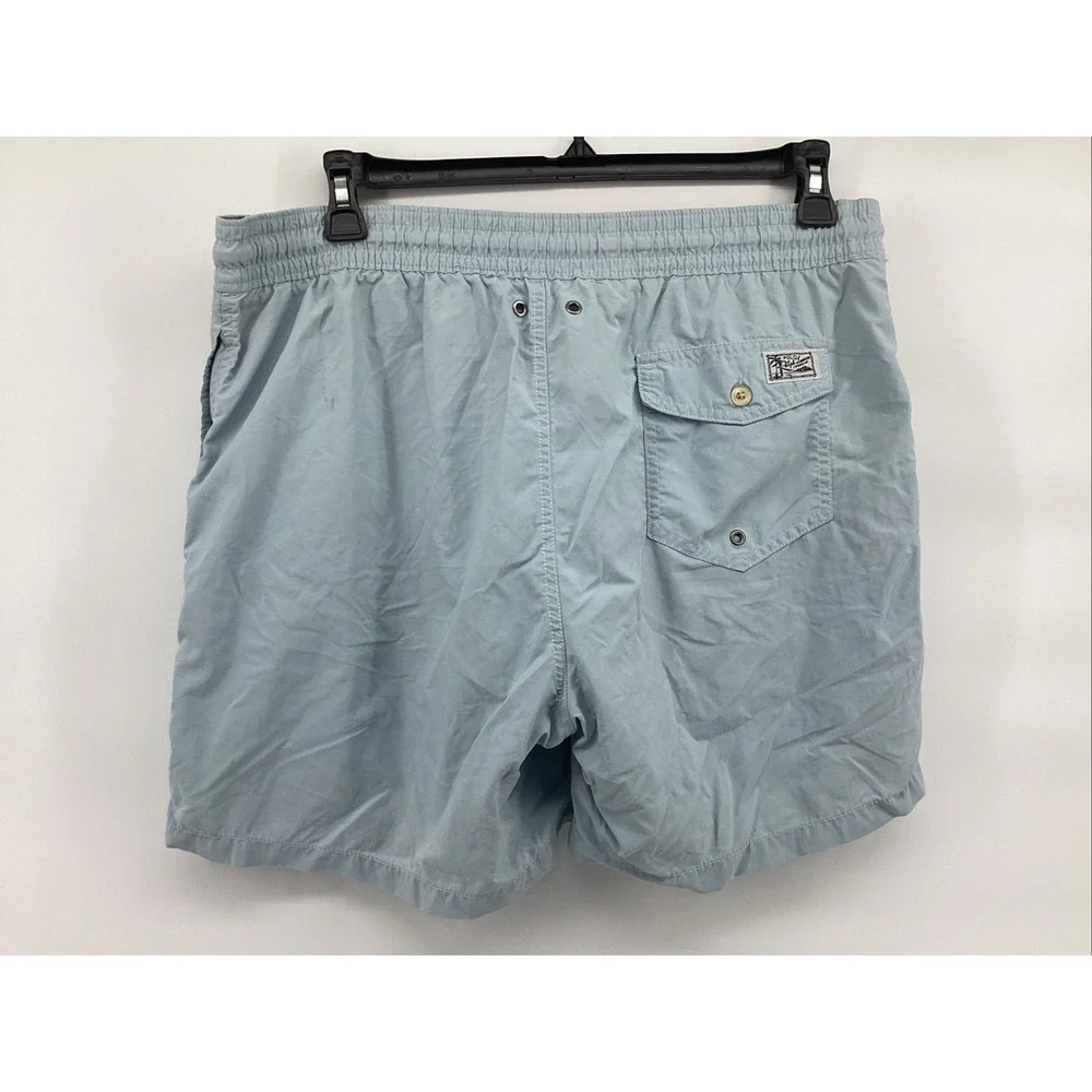 Polo Ralph Lauren Swim Trunks Large Blue Mesh Lined Bathing Suit Swimming Shorts